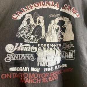 1978 AEROSMITH TED NUGENT HEART SANTANA FOREIGNER California Jam 2 tee shirt XL
